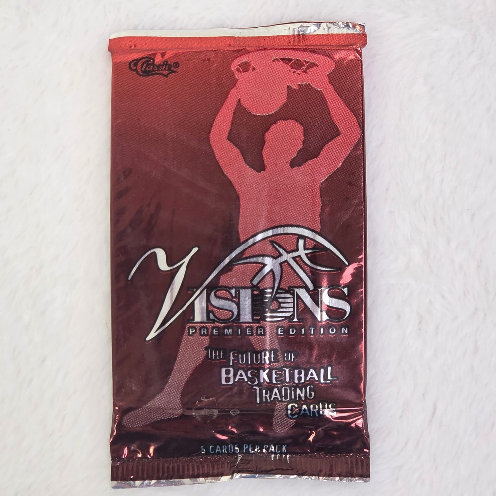 1995 Classic Visions Premier Edition Basketball Trading Card Pack Sealed 5 Cards